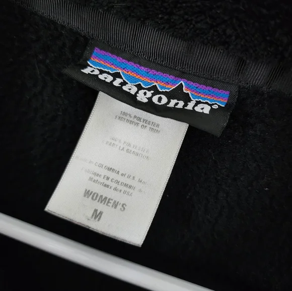 Patagonia Snap-T Black Fleece Jacket Pullover Women's Medium Outdoors Hiking - Picture 6 of 7